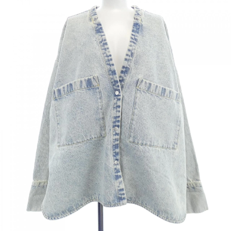 【Mã giảm giá】Áo khoác denim Christian Wijnants 640115