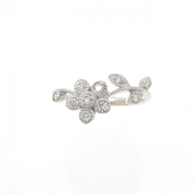 Nhẫn hồng ngọc kim cương K18WG 0.13CT 667679