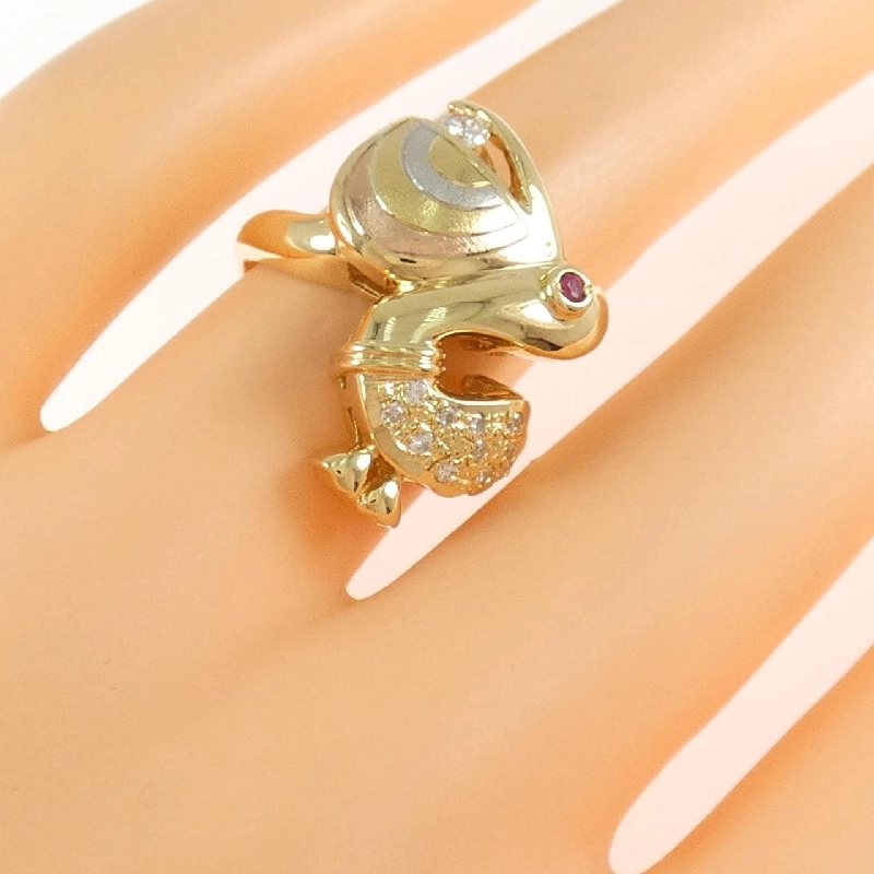 Nhẫn Ruby Pelikan K18YG/PT900/K18PG - Hàng hiệu Chính hãng 854547