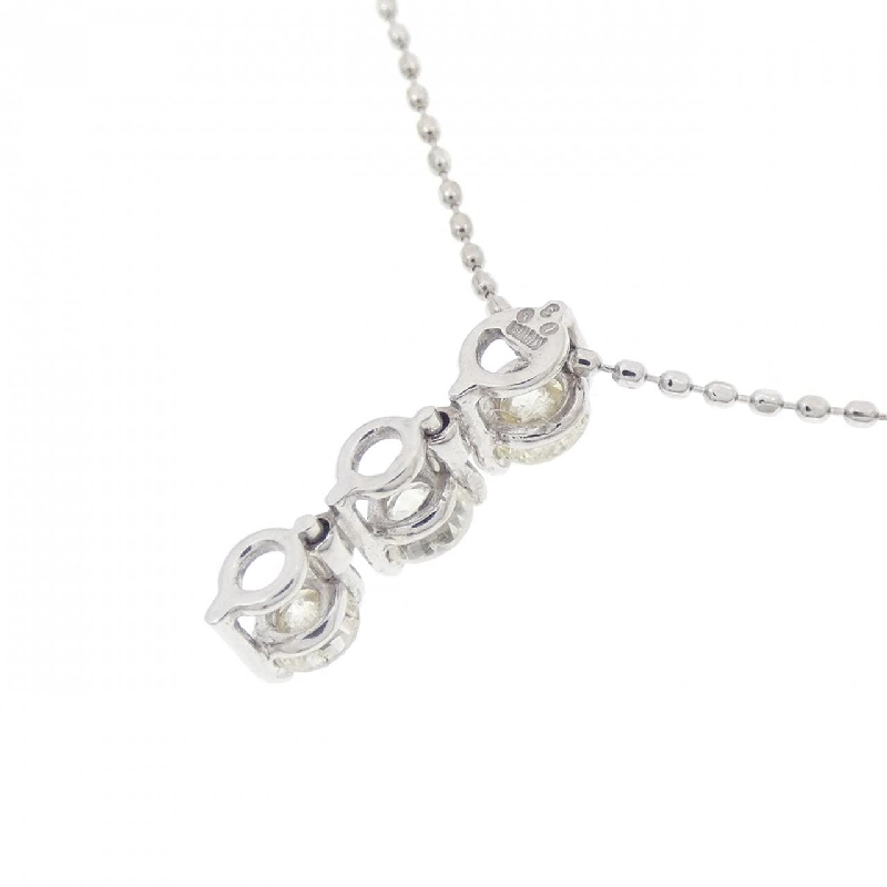 K18WG Dây chuyền kim cương ba viên 0.30CT - Hàng hiệu Chính hãng 865042