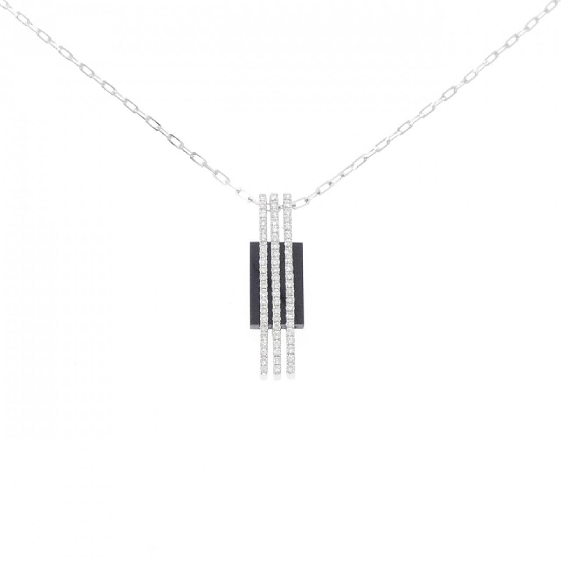 K18WG/750WG Mặt dây chuyền Onyx - Hàng hiệu Chính hãng 860510