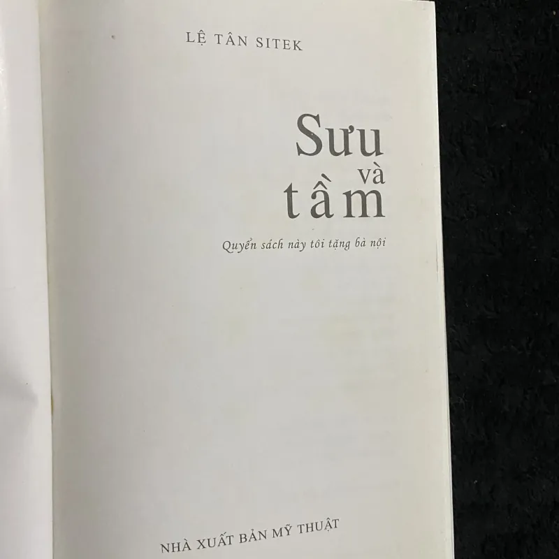 Sưu và Tầm - Lê Tân Sitek 999445