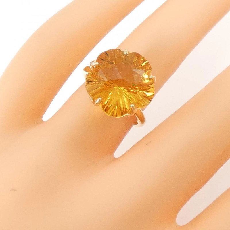 Nhẫn Citrine K18YG Hoa 8.51CT 671247