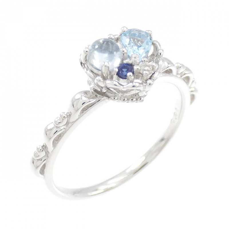 Nhẫn đá màu hình trái tim K18WG - Hàng hiệu Authentic 857433