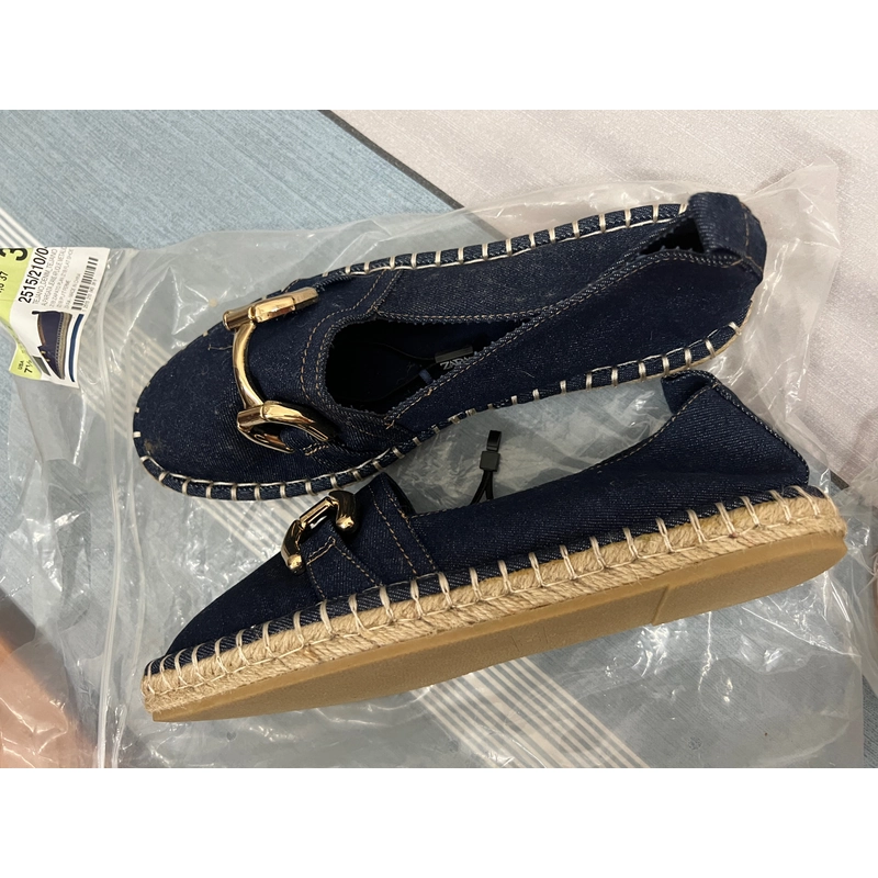 Giày đế cói zara size 38 màu xanh đen chính hãng  277378