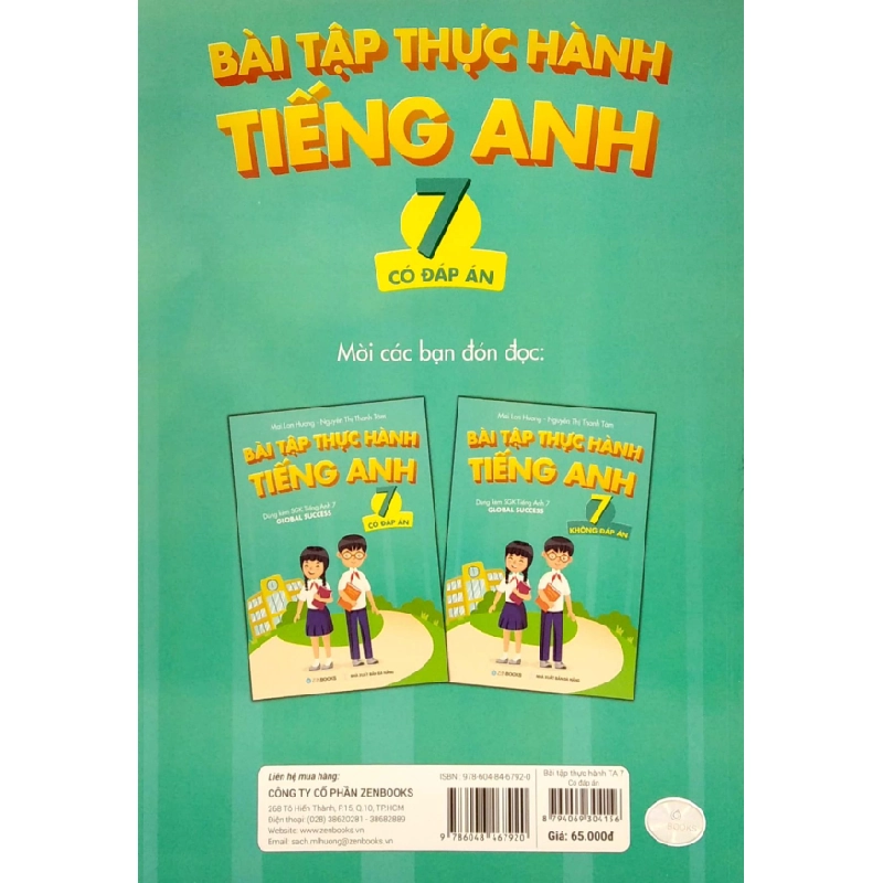 Bài Tập Thực Hành Tiếng Anh 7 (Có Đáp Án) - Dùng Kèm SGK Tiếng Anh 7 Global Success - Mai Lan Hương, Nguyễn Thị Thanh Tâm 288671