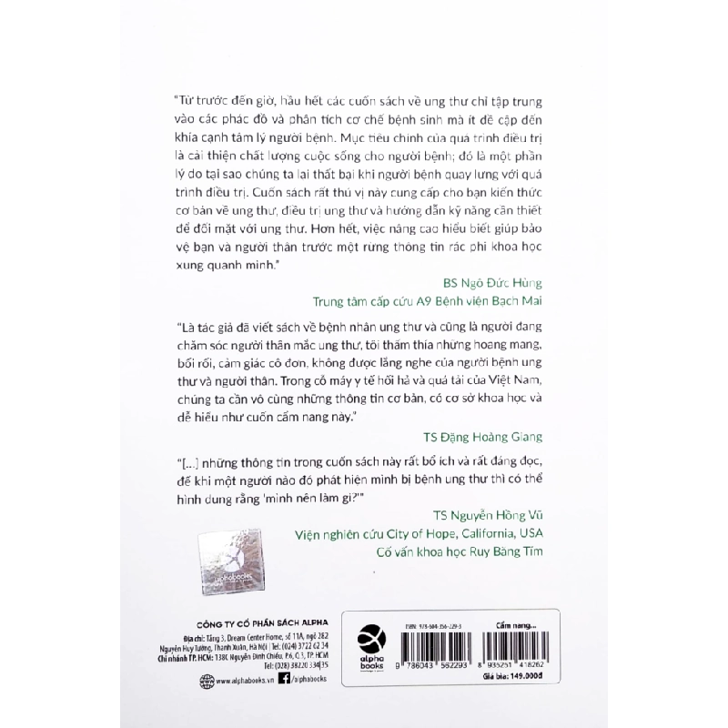 Đồng Hành Cùng Bệnh Nhân Ung Thư - Cẩm Nang Cho Bệnh Nhân Và Người Thân - TS BS Phạm Nguyên Quý, ThS Nguyễn Thị Ngọc Hạnh 294034