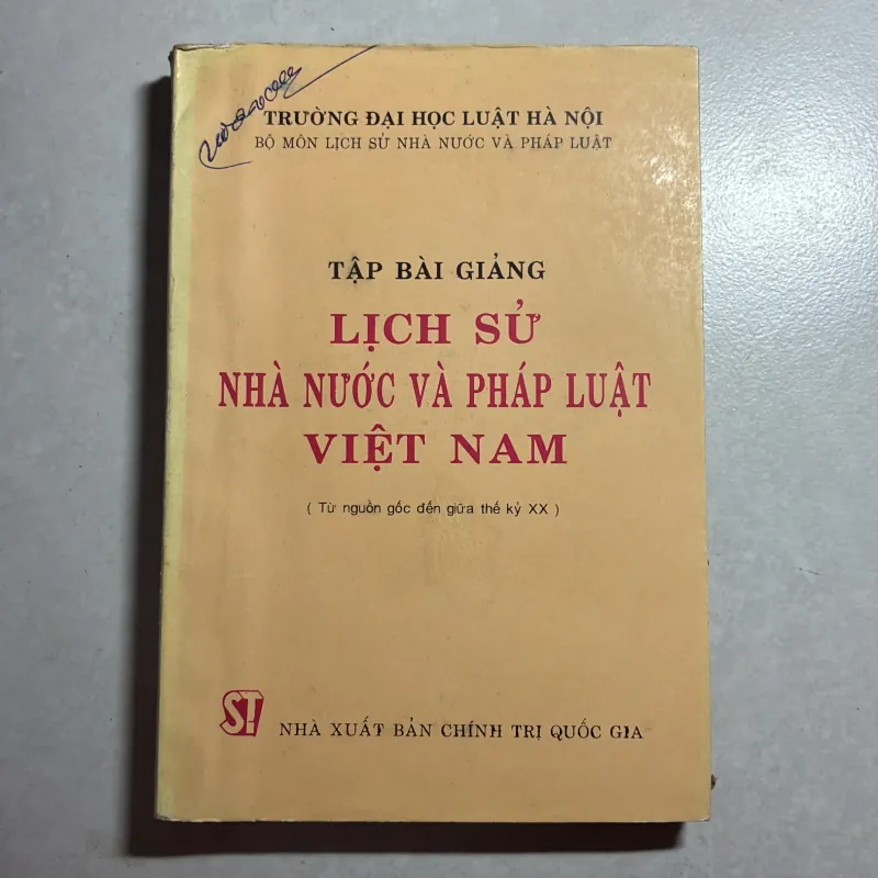 Lịch sử nhà nước và pháp luật Việt Nam - 1994s 800274