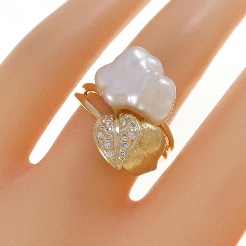 Nhẫn ngọc trai trắng K18YG - Hàng hiệu Authentic 850424