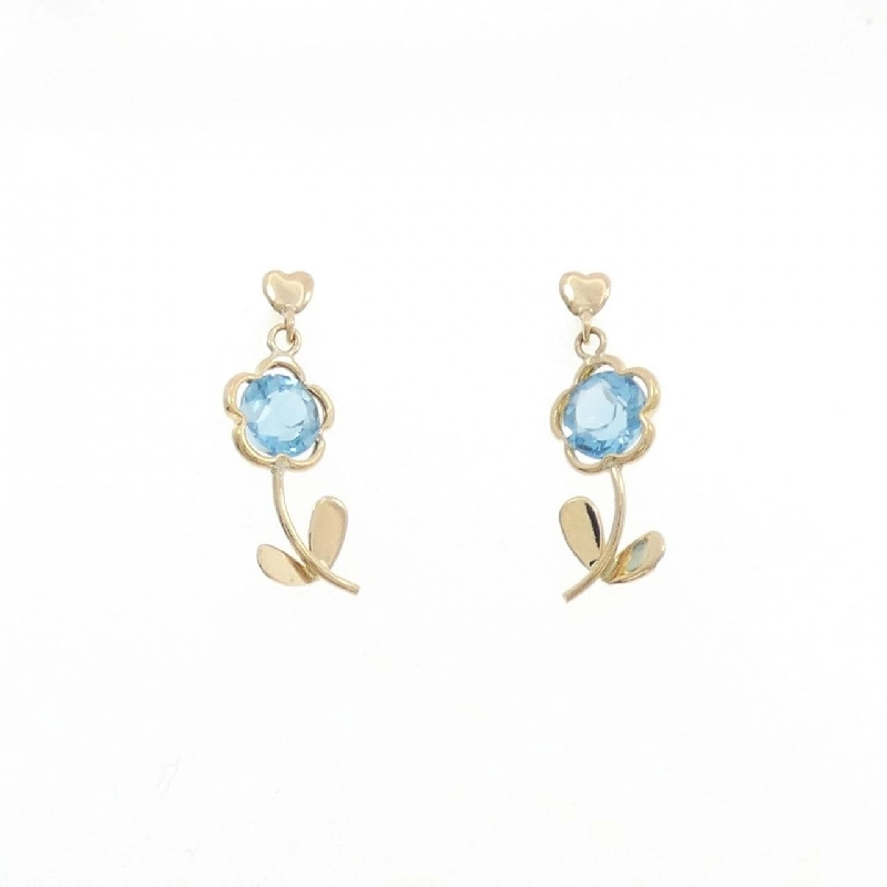 K18YG Hoa Tai Blue Topaz - Hàng hiệu Chính hãng 865164