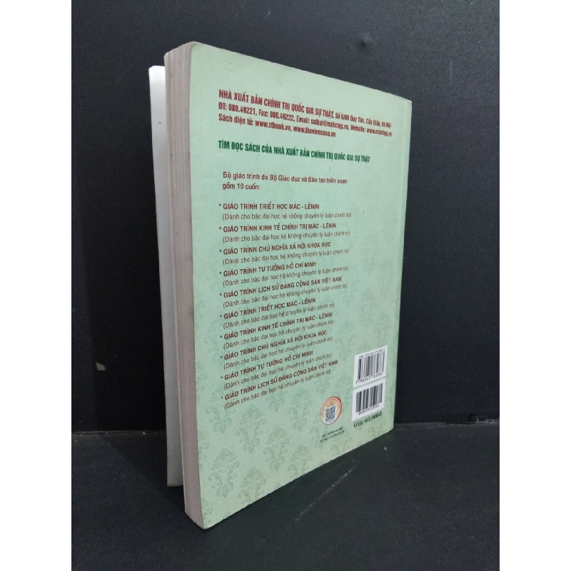 Giáo trình kinh tế chính trị Mác - Lênin (dành cho bậc đại học hệ không chuyên lý luận chính trị) mới 80% ố nhẹ bẩn có viết nhẹ 2022 HCM2811 GIÁO TRÌNH, CHUYÊN MÔN 918503