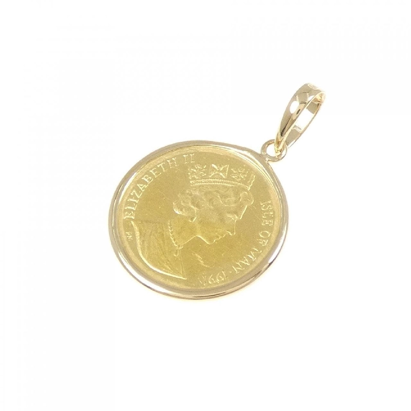 K18YG(枠) Đồng xu Mặt dây chuyền - Hàng hiệu Authentic 863969