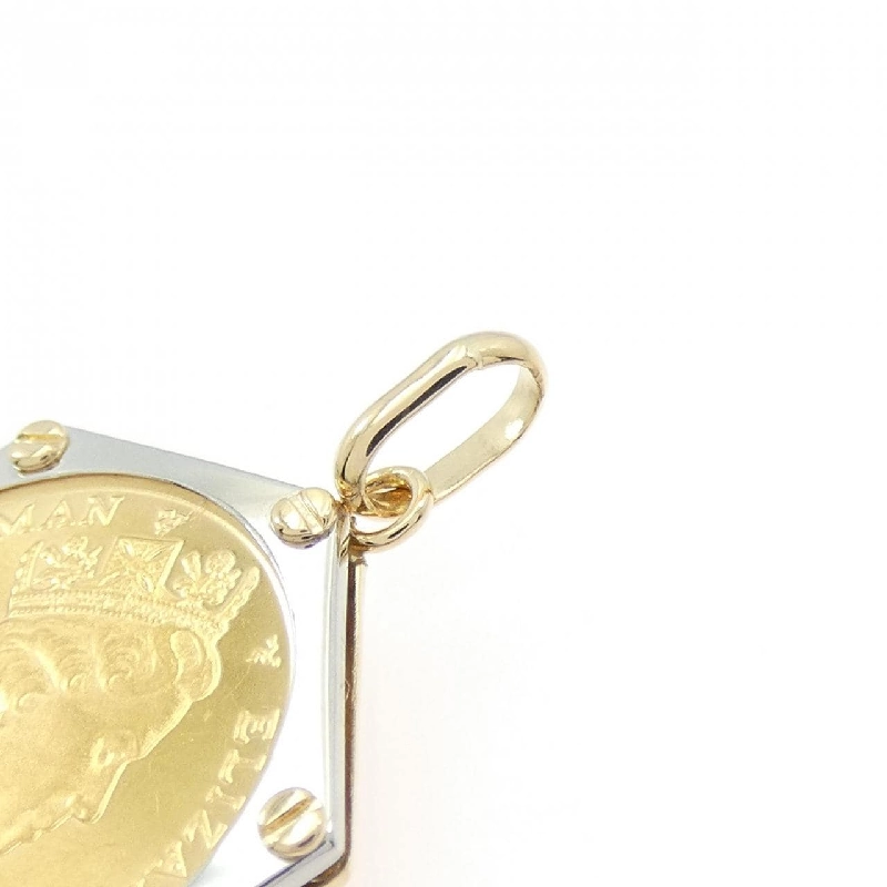 K18YG/PT(khung) Mặt dây chuyền đồng tiền - Hàng hiệu Chính hãng 862316