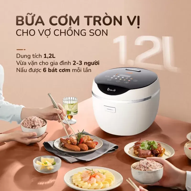 💚 Giảm đường cho bữa cơm lành mạnh với nồi UNIE URC612 – Dung tích 1.2L 787199