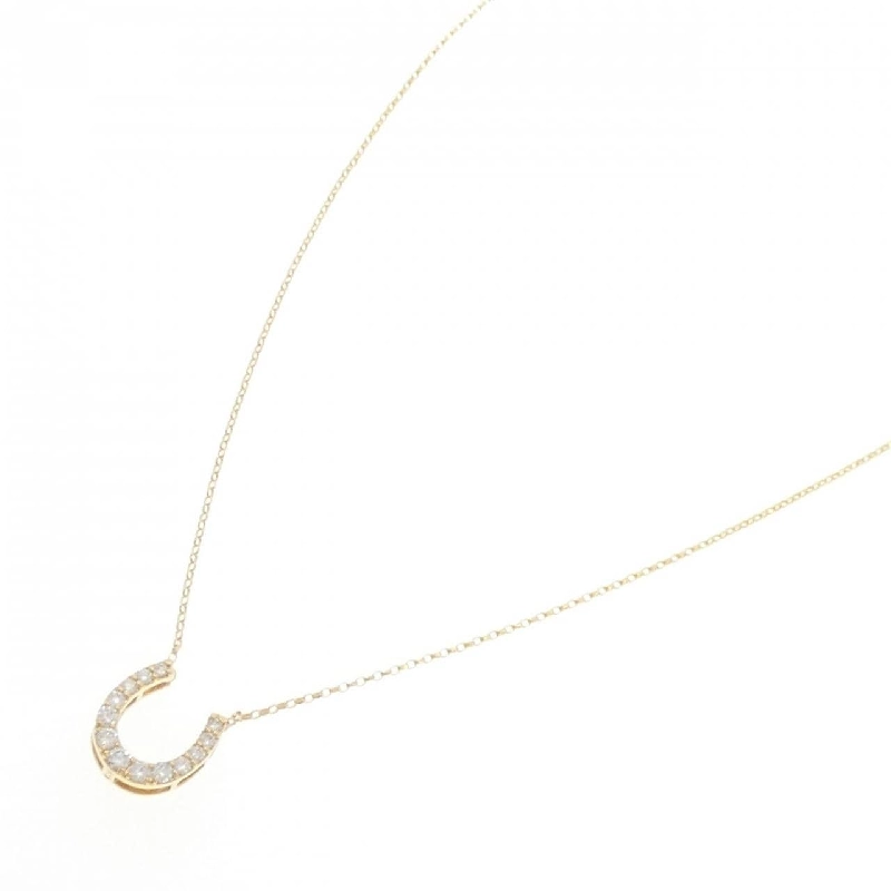 K18YG Móng ngựa Kim cương Dây chuyền 0.20CT - Hàng hiệu Chính hãng 858853