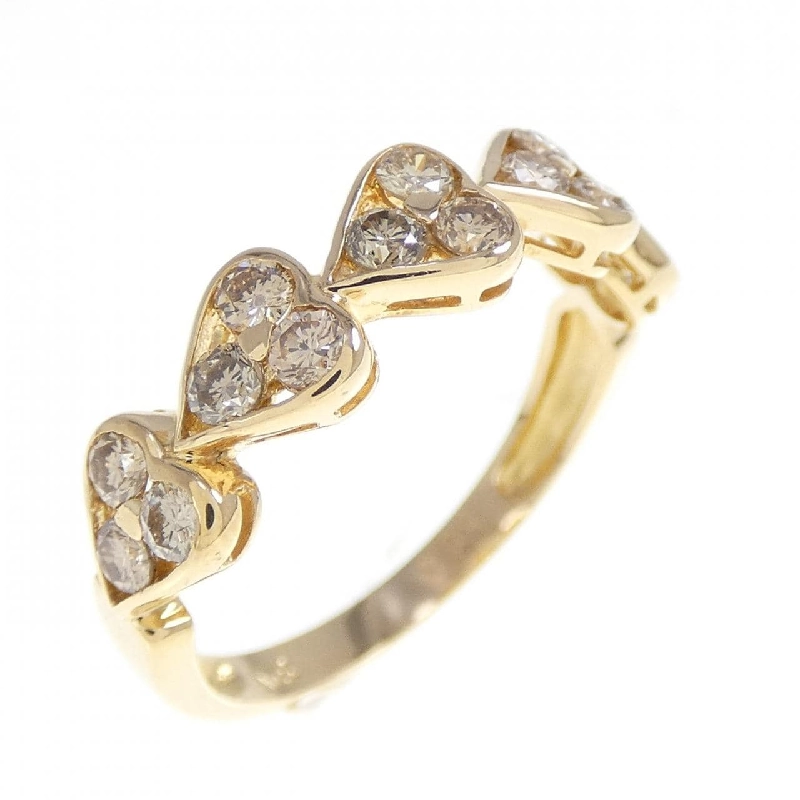 Nhẫn kim cương hình trái tim K18YG 0.60CT 670003