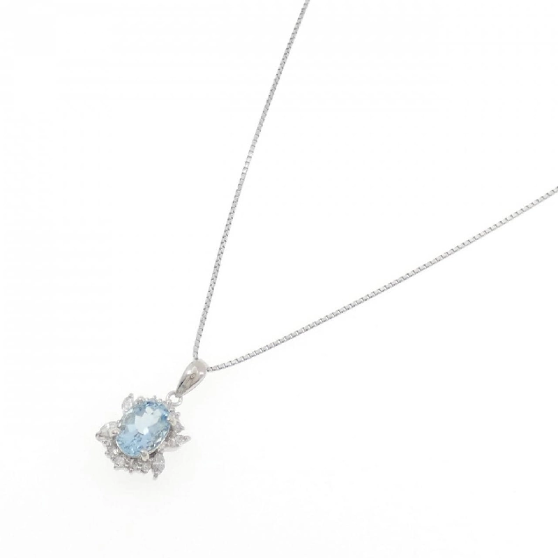 Dây chuyền Aquamarine PT900/PT850 1.289CT - Hàng hiệu Chính hãng 858598