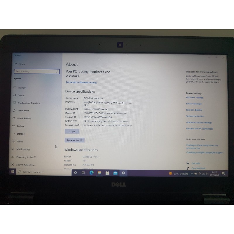 Dell latitude E7250 3924