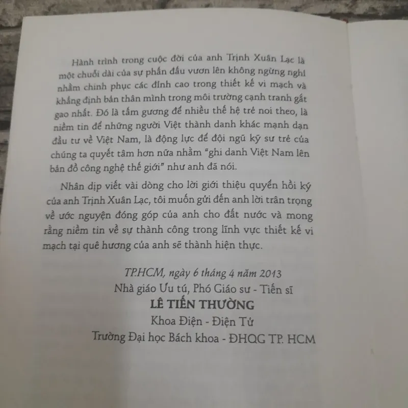 Hành trình người đi khai phá. Trịnh Xuân Lạc 604458