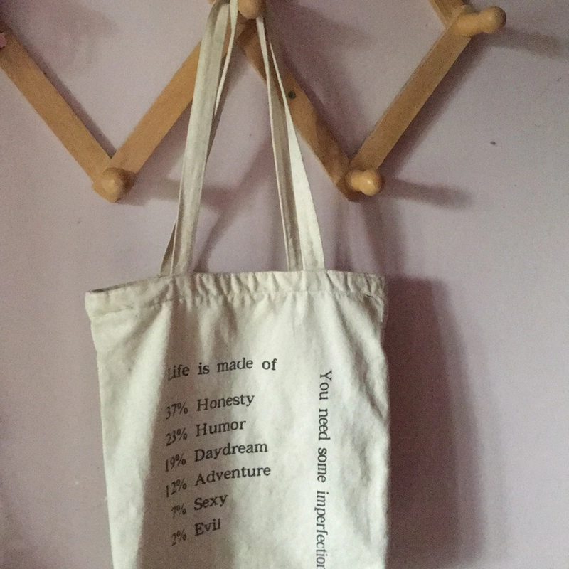 túi tote vải canvas bền đeo đi học, đi làm 530579