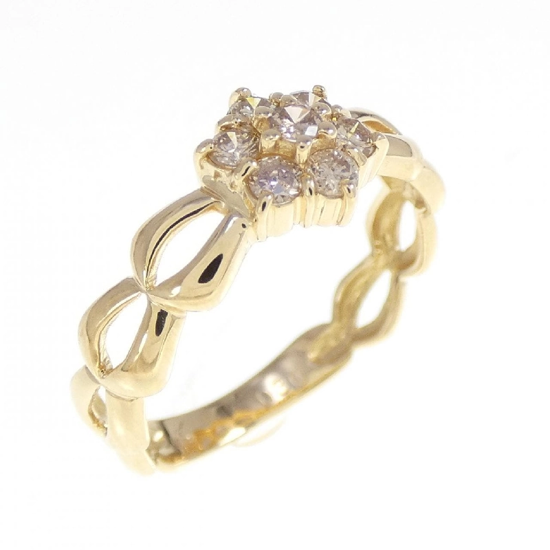 Nhẫn kim cương hoa K18YG 0.30CT 669240