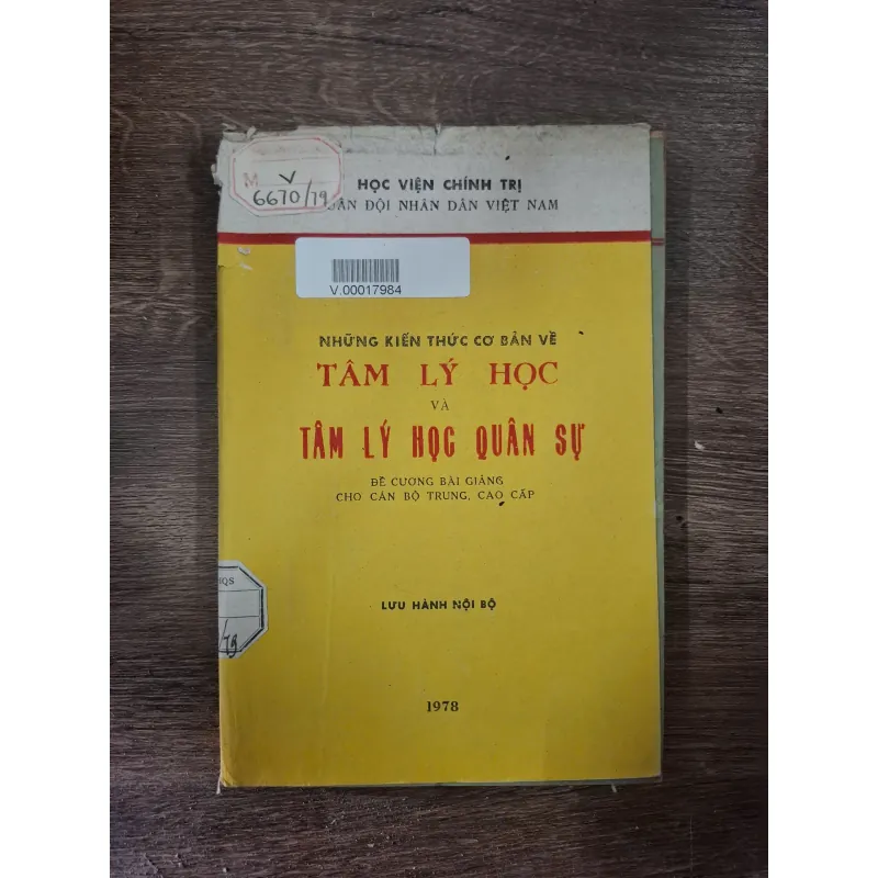 Những kiến thức cơ bản về Tâm lý học và Tâm lý học quân sự - Học viện Chính trị (QĐNDVN) 728633