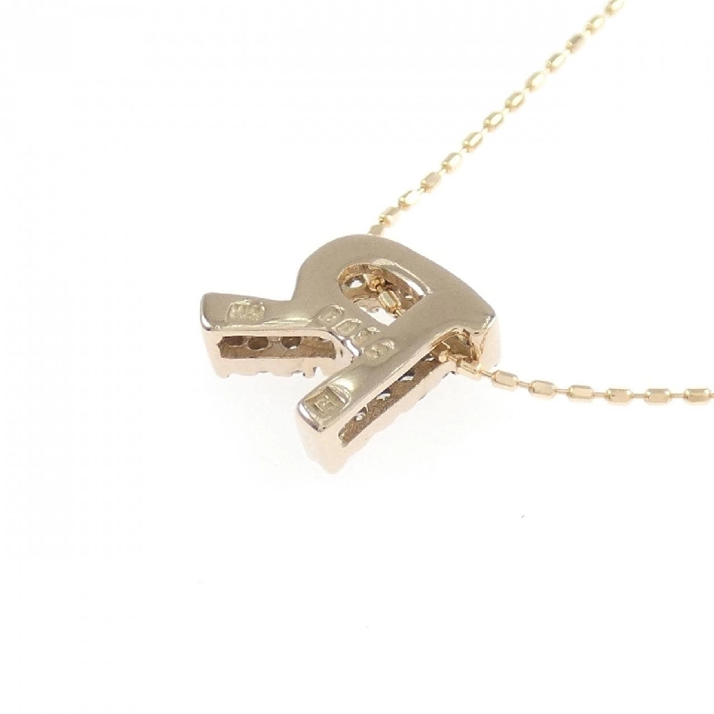 K18PG Chữ cái R Dây chuyền kim cương 0.12CT - Hàng hiệu Chính hãng 847735