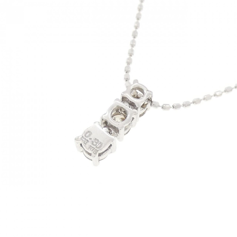 K18WG Dây chuyền kim cương ba viên 0.30CT - Hàng hiệu Authentic 862160