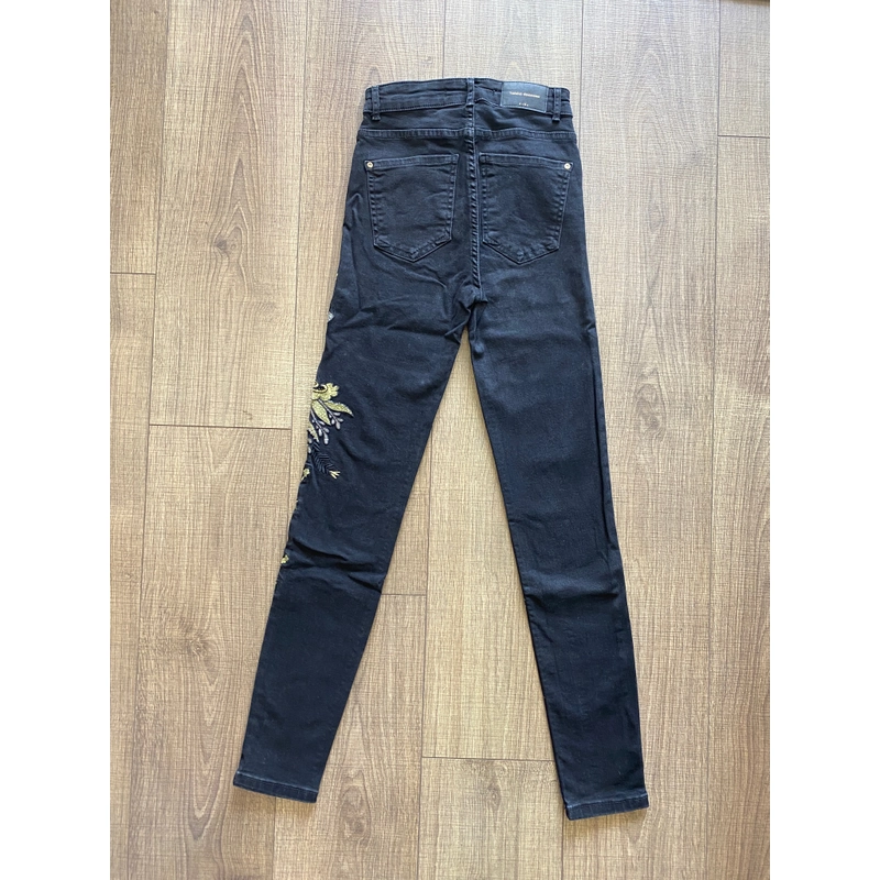 Quần skinny Jean Zara Authentic màu đen size 34  313018