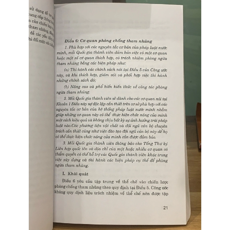 Hướng dẫn kĩ thuật về thực hiện thi công ước của liên hợp quốc về phòng chống tham nhũng -NXB Lao động-xã hội 728875