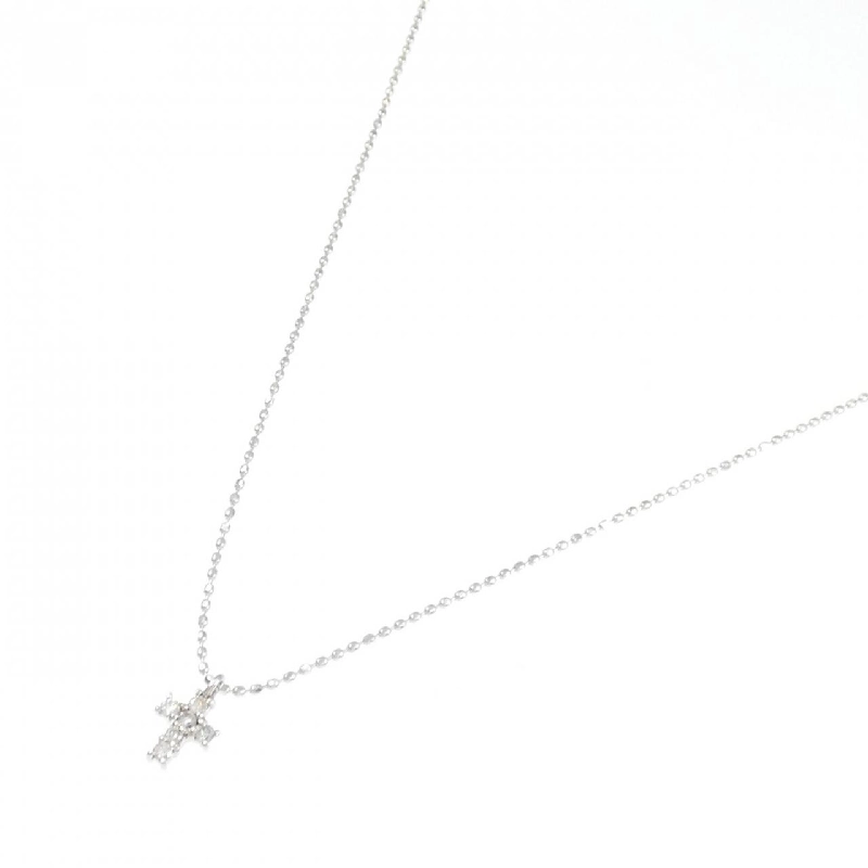 K18WG Dây chuyền kim cương chéo 0.06CT - Hàng hiệu Chính hãng 861834