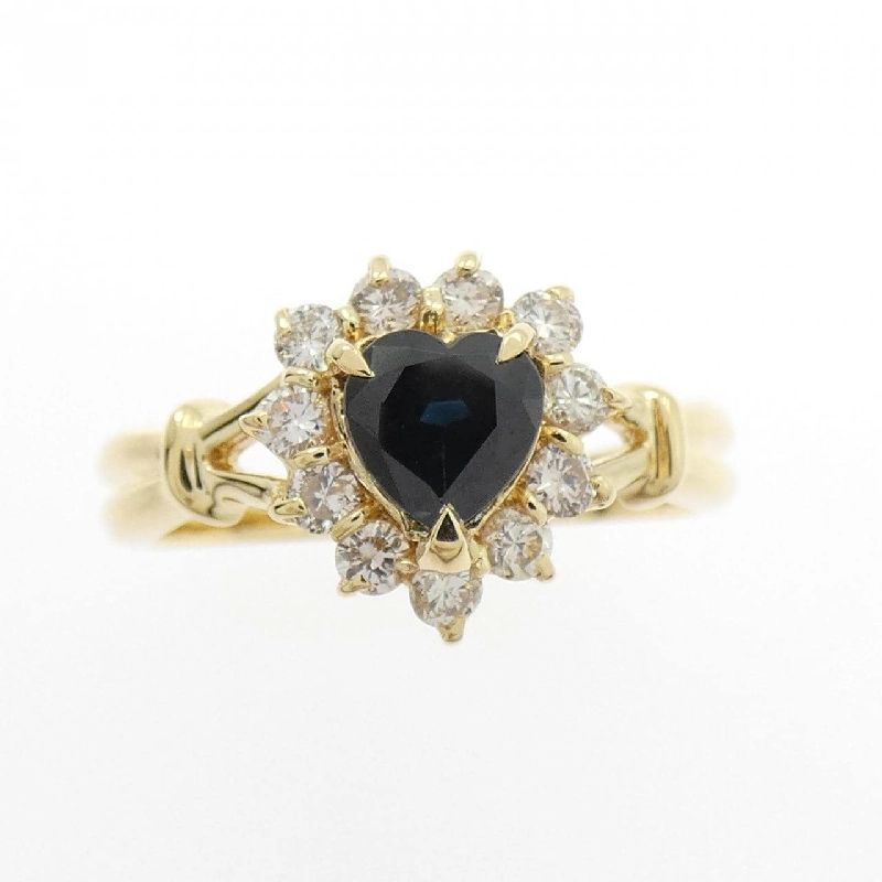 Nhẫn Sapphire hình trái tim K18YG 0.63CT - Hàng hiệu Chính hãng 849306