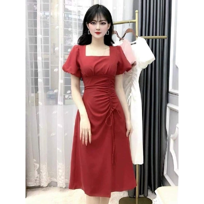 Váy đỏ size M nguyên tag 22196