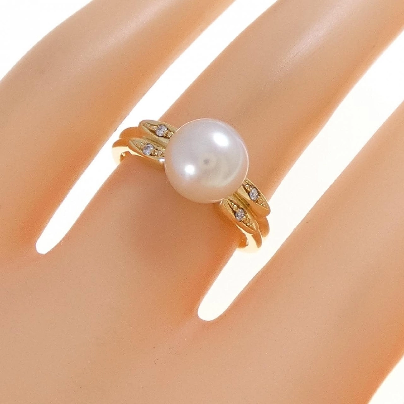 Nhẫn ngọc trai Akoya K18YG 8mm - Hàng hiệu Authentic 853425