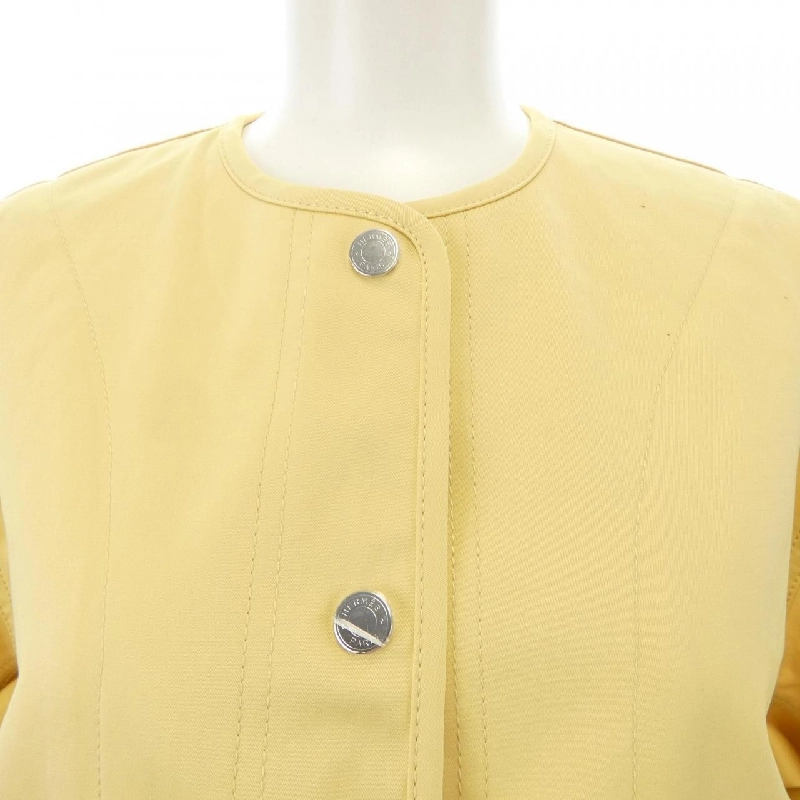 Áo khoác HERMES với chi tiết cưỡi ngựa 5E0163DQ không có cổ 631286