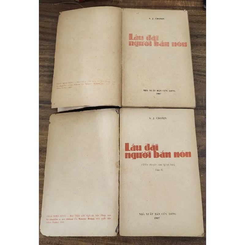 Trọn bộ 2 tập tiểu thuyết LÂU ĐÀI NGƯỜI BÁN NÓN của nhà văn A. J. Cronin 726028