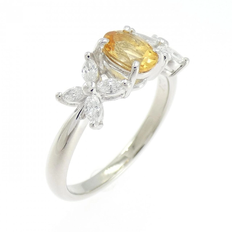 Nhẫn Citrine Hoa PT900 0.45CT - Hàng hiệu Chính hãng 854758