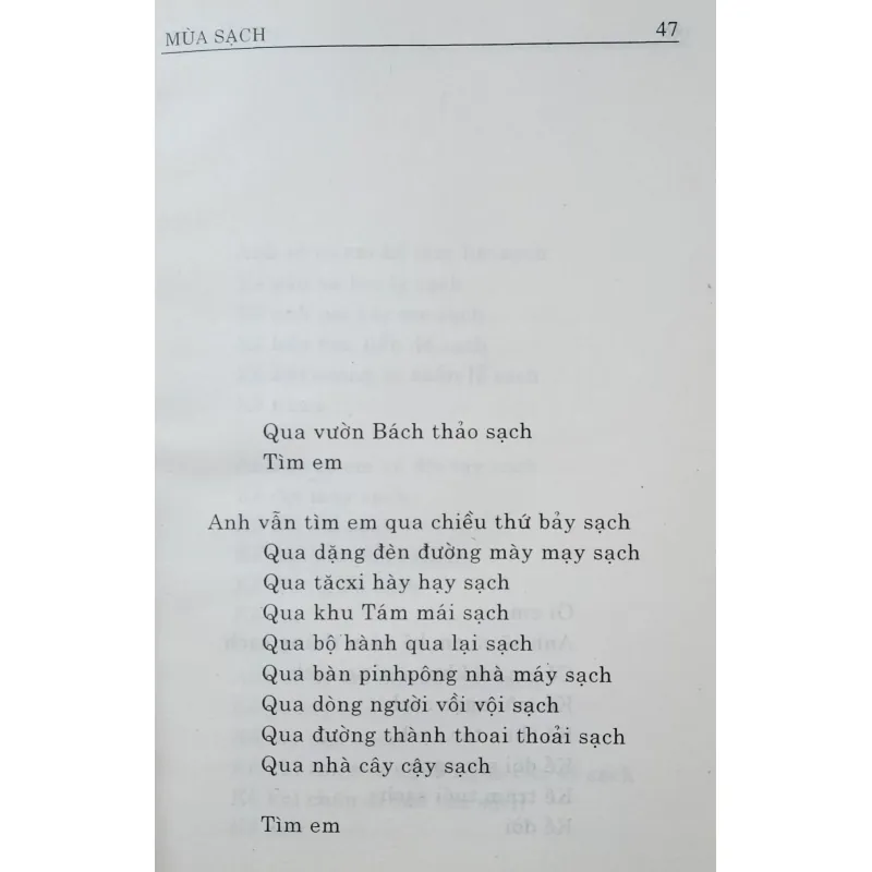 Mùa sạch (Trần Dần, có chữ ký Dương Tường) 477897