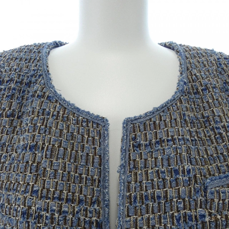 【Mã giảm giá】【Cổ điển】Áo khoác không cổ Chanel CHANEL 636861