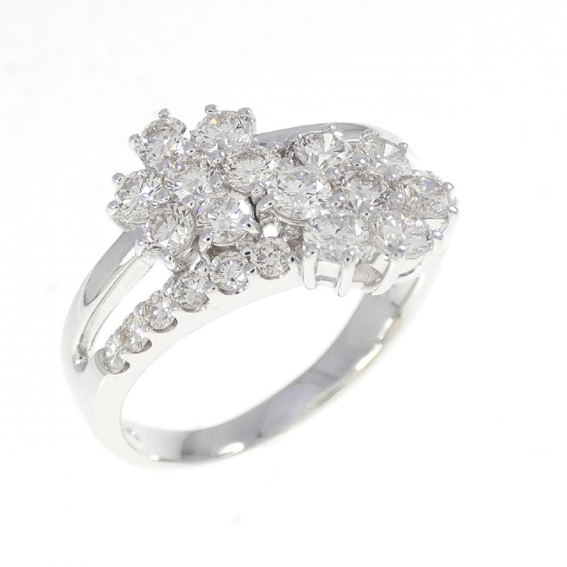 Nhẫn kim cương hoa K18WG 1.00CT - Hàng hiệu Authentic 851415