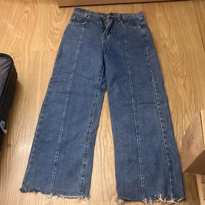 Quần jeans xanh đậm, tua rua 728803