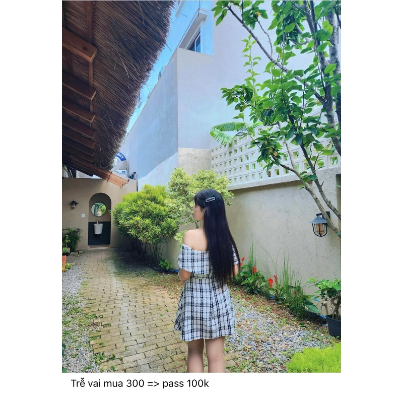 Váy trễ vai sz M < 52kg 529038