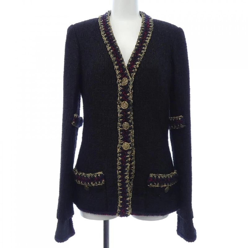 【Khuyến mãi】Áo khoác không cổ CHANEL 636738