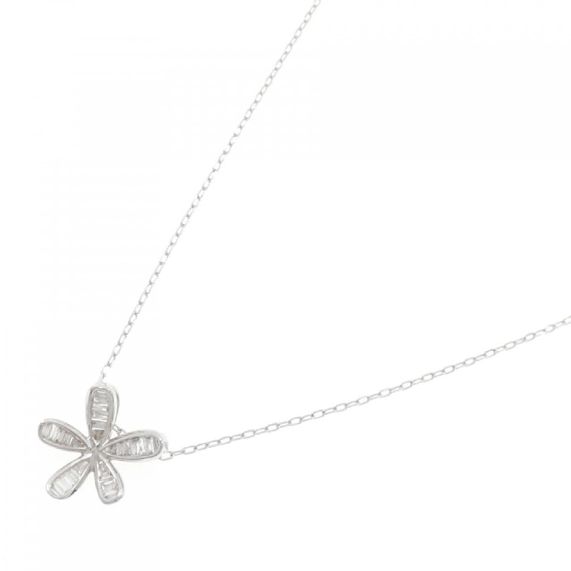 K18WG Hoa Đá Kim Cương Dây Chuyền 0.20CT - Hàng hiệu Chính hãng 860284