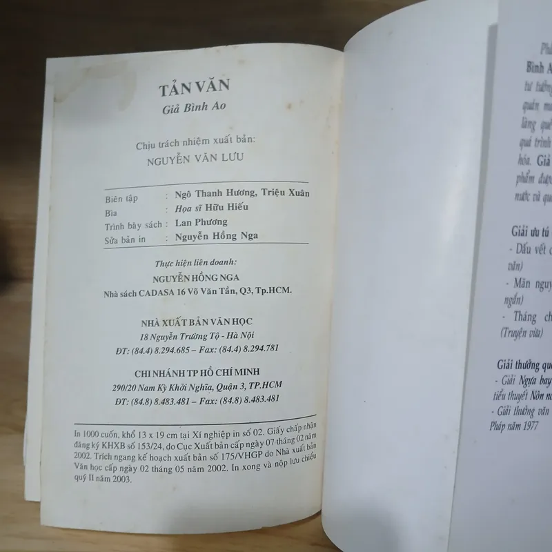 Tản Văn - Giả Bình Ao 599843