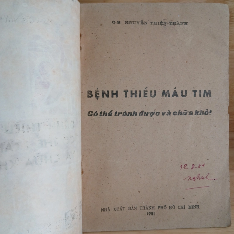 Bệnh Thiếu Máu Tim Có Thể Tránh Được Và Chữa Khỏi (Xb 1981) - Gs. Nguyễn Thiện Thành 455898