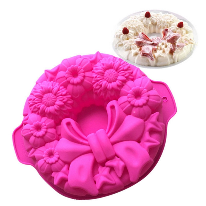 Khuôn silicon làm đế bánh, rau câu vòng hoa - Loại 30 cm - Mã số 1123 338371