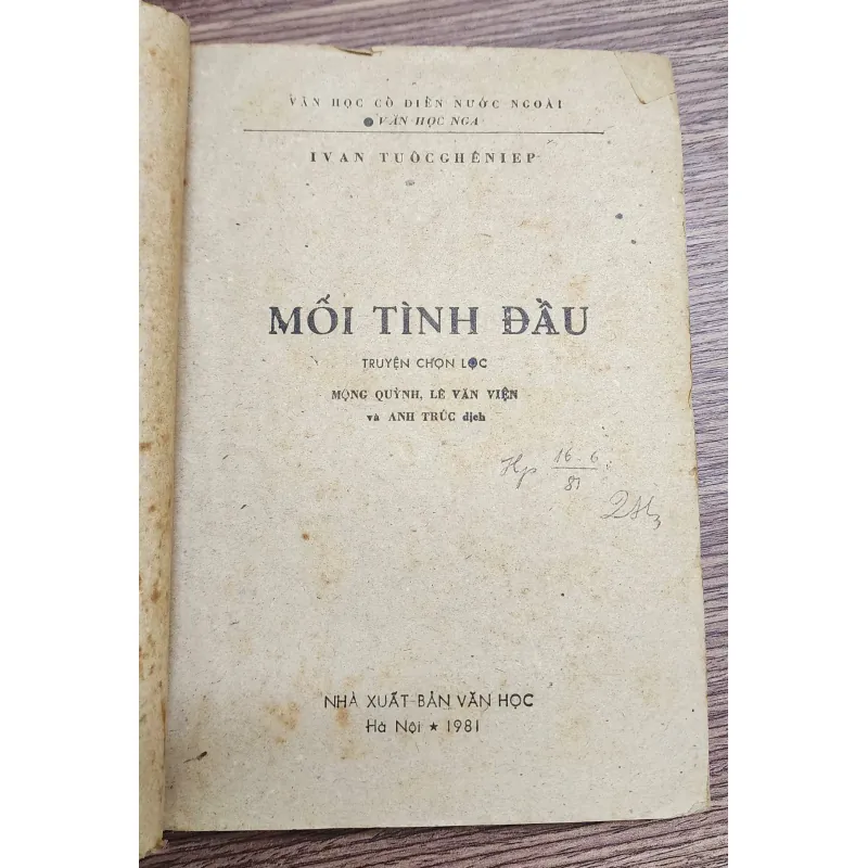 Truyện chọn lọc của Ivan Turgenev: MỐI TÌNH ĐẦU 706217