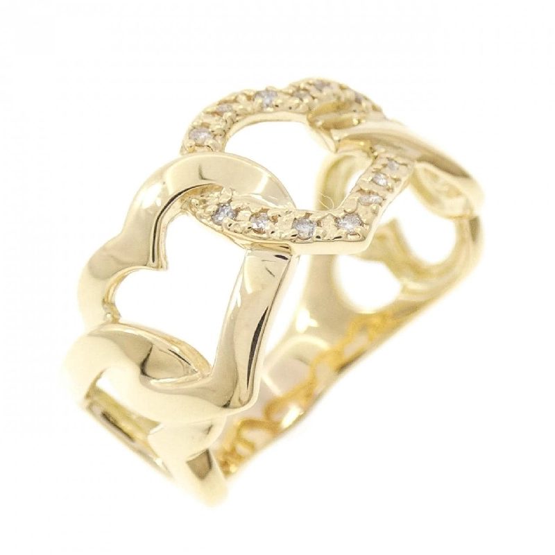 Nhẫn kim cương hình trái tim K18YG 668945