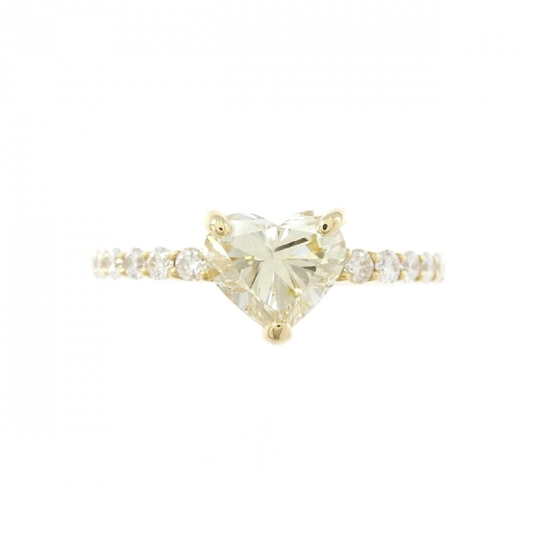 Nhẫn kim cương K18YG 1.017CT VLBY VS2 hình trái tim - Hàng hiệu chính hãng 874930